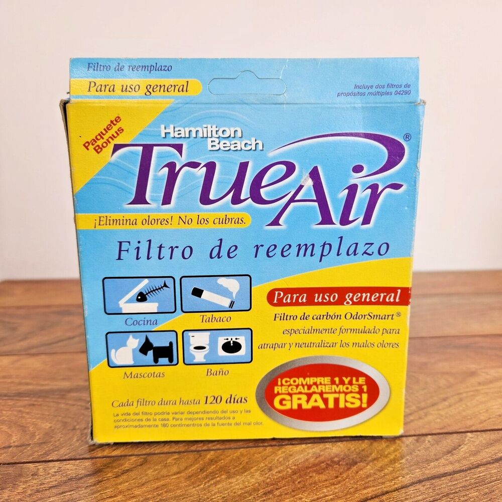 Hamilton Beach True Air Tobacco Smoke Odors Replacement Filters 04290B 2 Pack